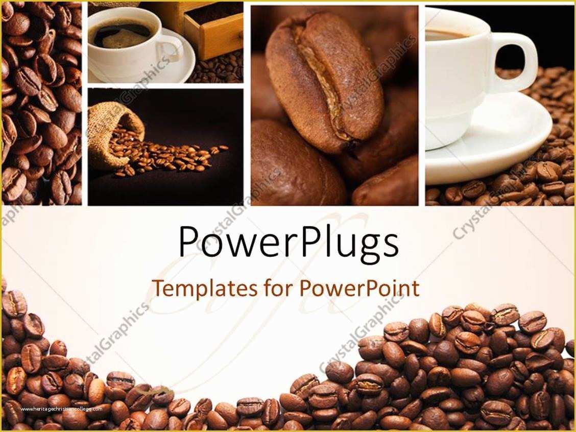 Free Starbucks Coffee Powerpoint Template Of Powerpoint Template A Lot Of Coffee Beans and A Cup Of