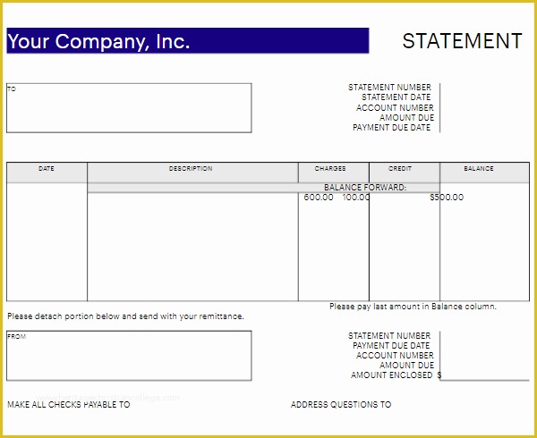Free Statement Of Account Template Of 30 Free Bank Statement Template Pdf Psd Doc Excel