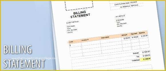 Free Statement Of Account Template Of Billing Statement Template for Word