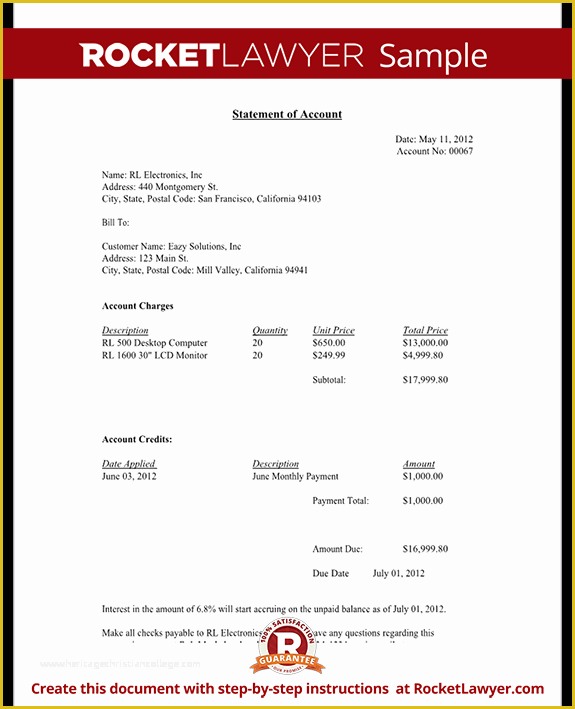 Free Statement Of Account Template Of Statement Of Account Free Statement Of Account Letter
