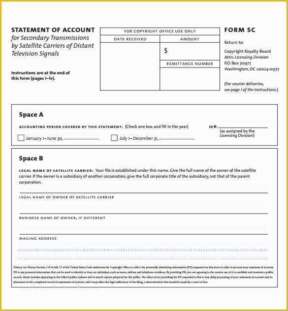 Free Statement Of Account Template Of Statement Of Account Templates