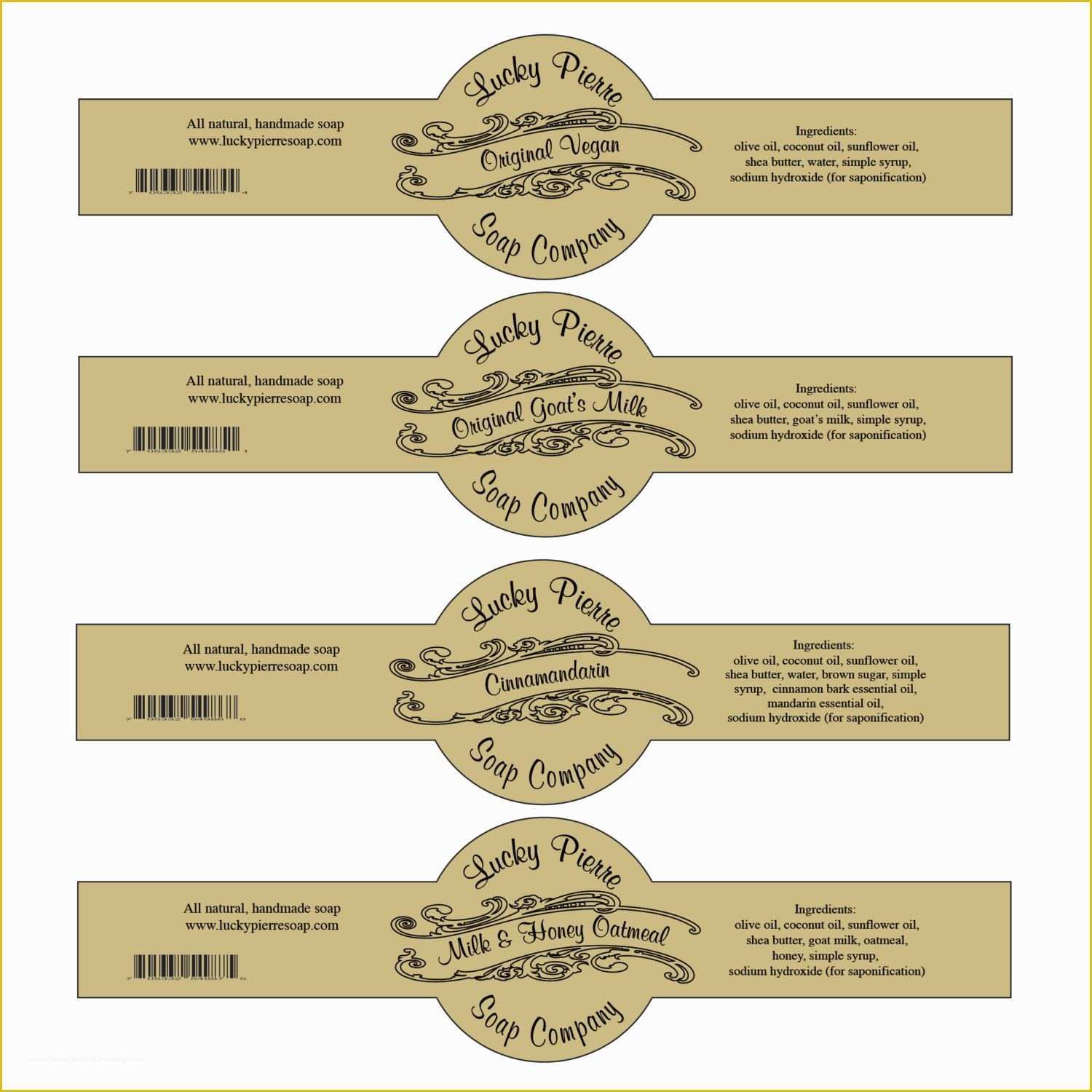 Free Sticker Label Templates Of Free Printable Cigar Band soap Label Template …