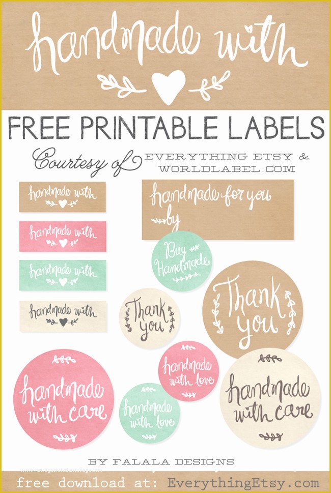 Free Sticker Label Templates Of Free Printable Thank You Cards Etsy Business
