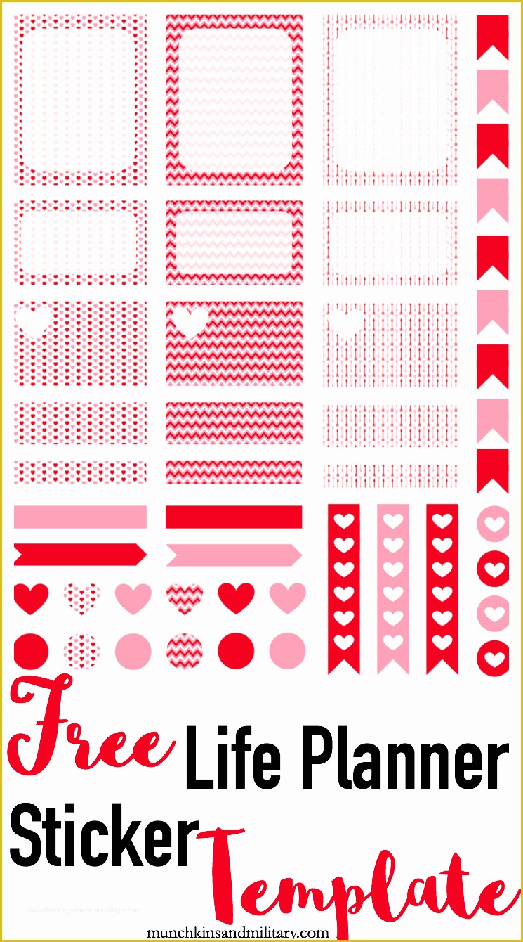 Free Sticker Templates Of February Printable Life Planner Stickers Munchkins and
