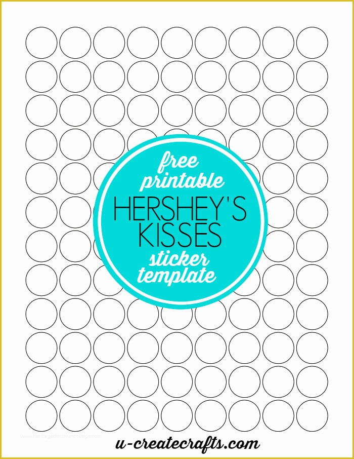 Free Sticker Templates Of Free Printable Hershey S Kisses Sticker Template by U
