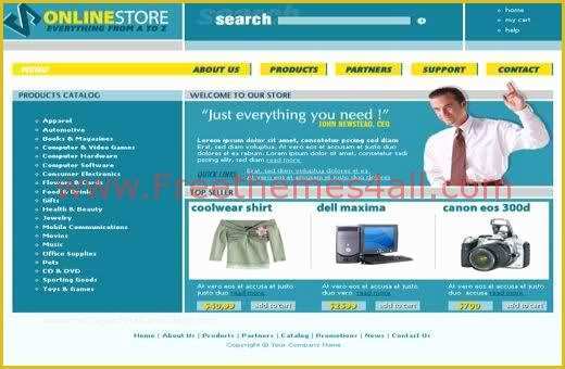 Free Store Website Templates Of Free HTML Business Line Store Web Template Freethemes4all