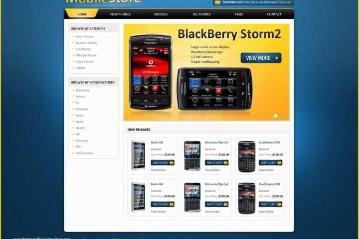Free Store Website Templates Of Mobile Line Store Template