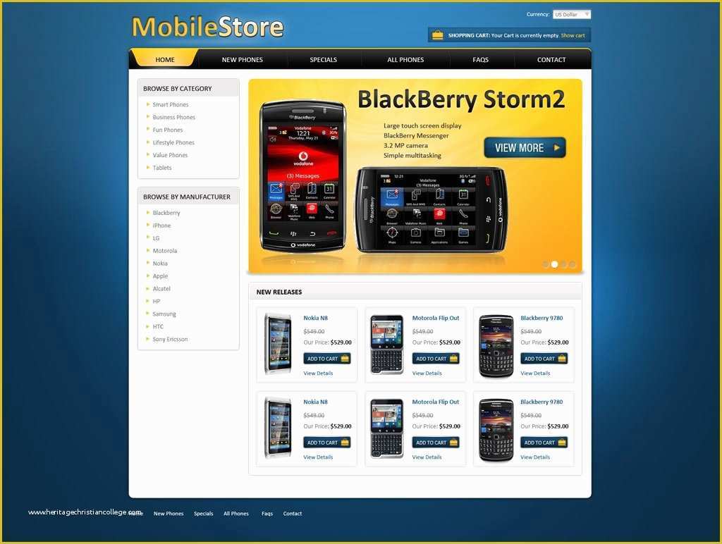 Free Store Website Templates Of Mobile Line Store Template