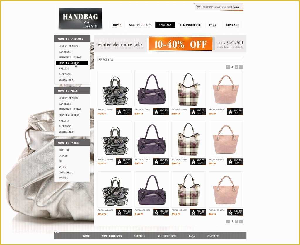 Free Store Website Templates Of Shopping Website Template