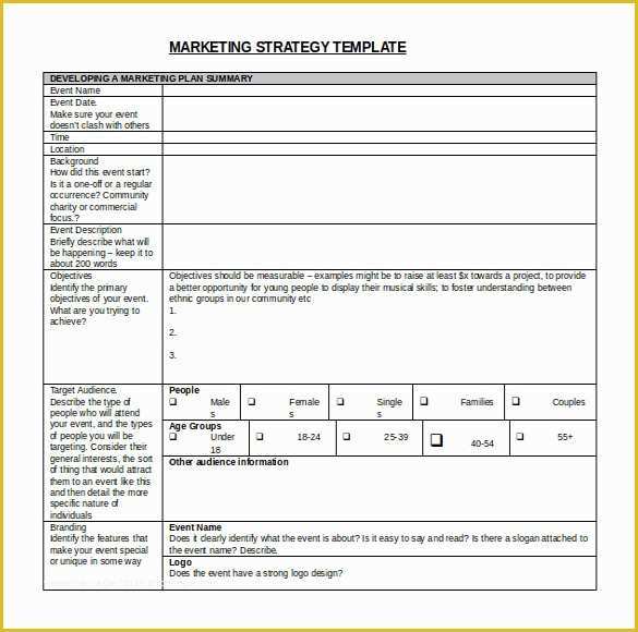 Free Strategic Plan Template Of 13 Strategy Templates Microsoft Word Free Download