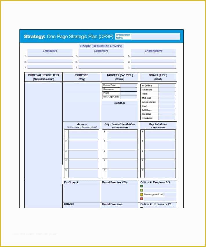 Free Strategic Plan Template Of 32 Great Strategic Plan Templates to Grow Your Business