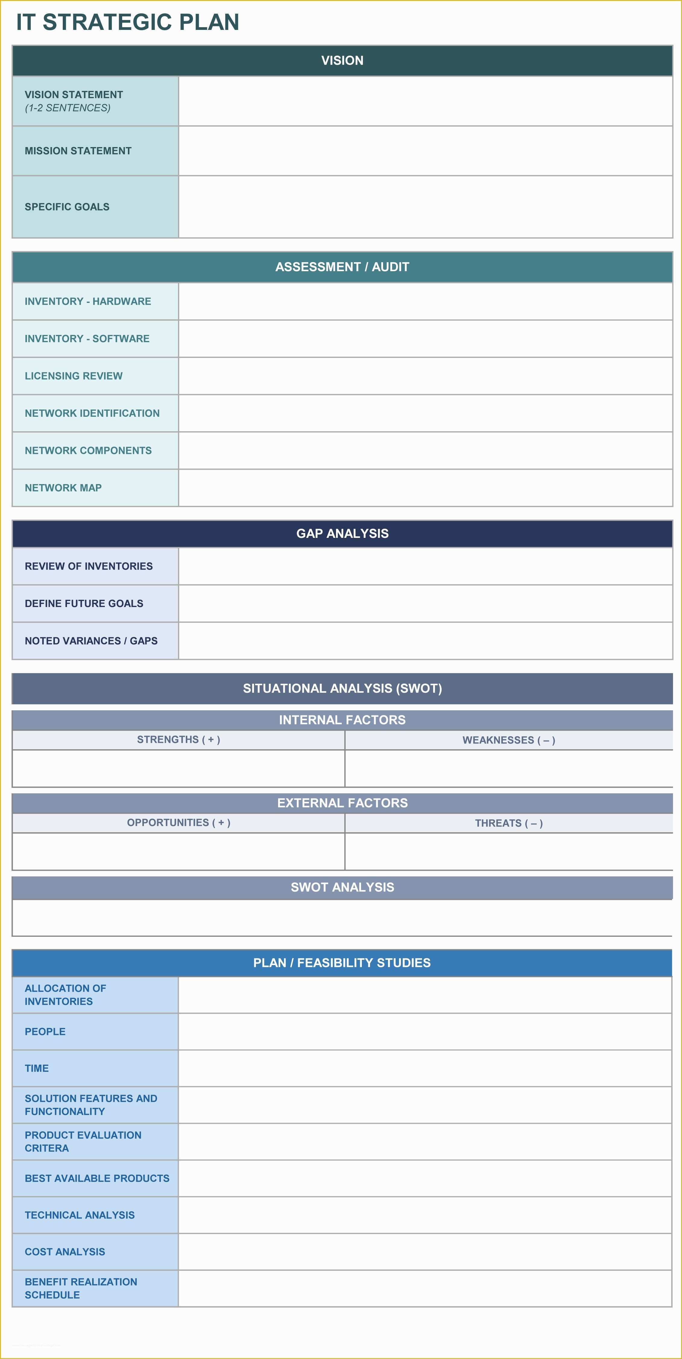 Free Strategic Plan Template Of Strategic Plan Template