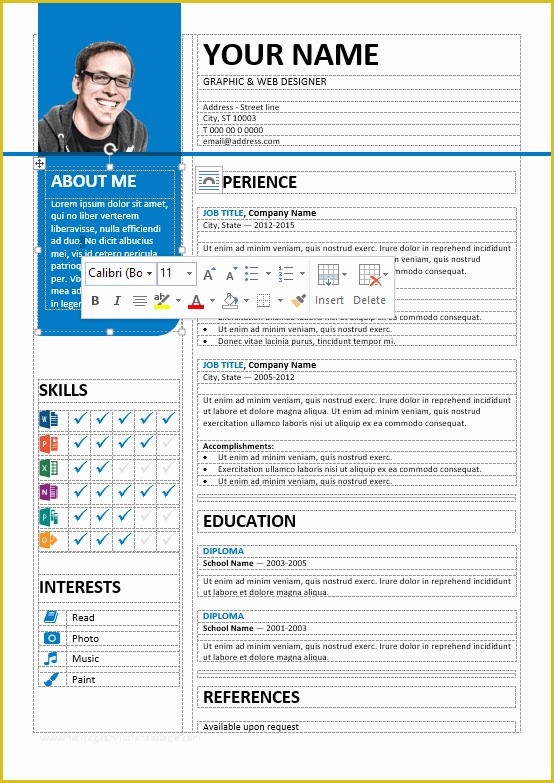 Free Stylish Resume Templates Of Bayview Stylish Resume Template