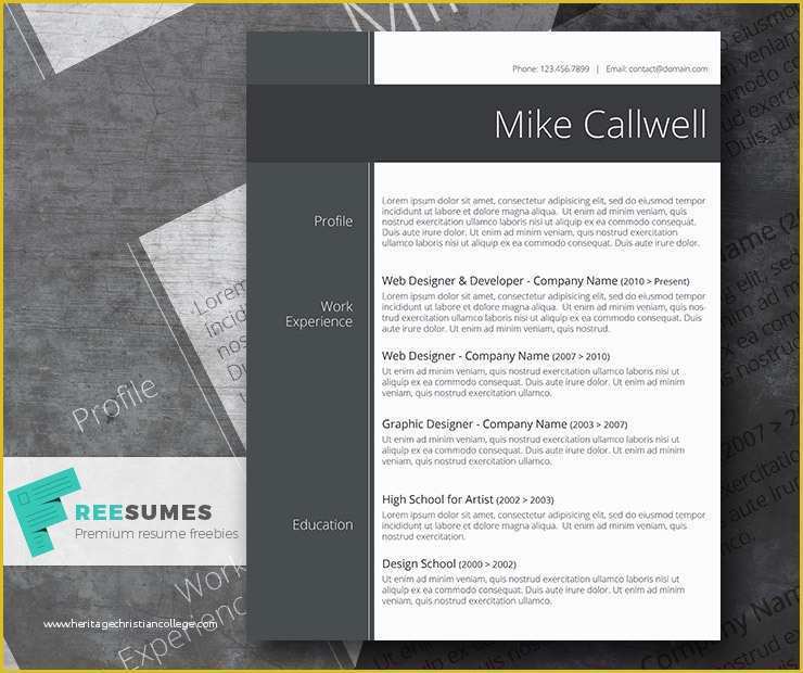 Free Stylish Resume Templates Of Modish and Elegant – Freebie Stylish Word Resume Template