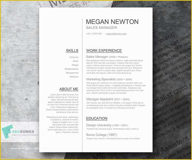 Free Stylish Resume Templates Of Plain and Simple – A Basic Resume Template Giveaway