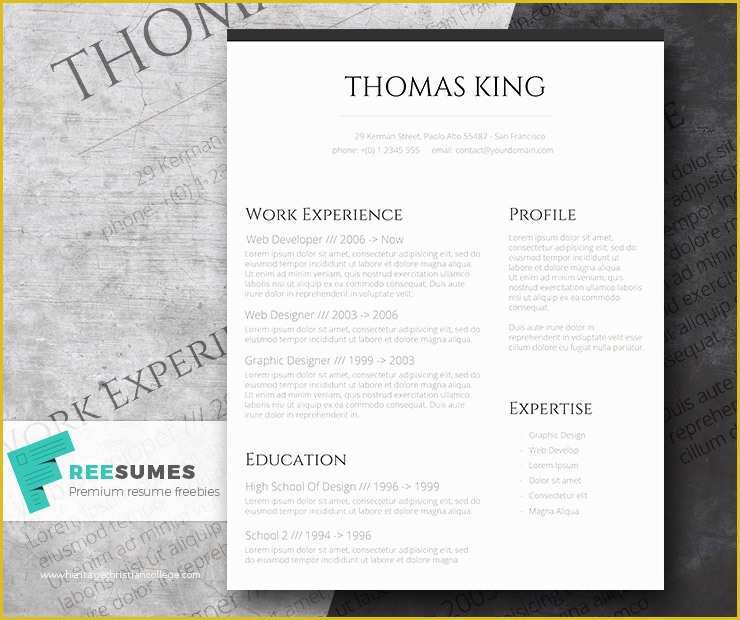 Free Stylish Resume Templates Of Professional Clean – A Basic but Stylish Resume Layout