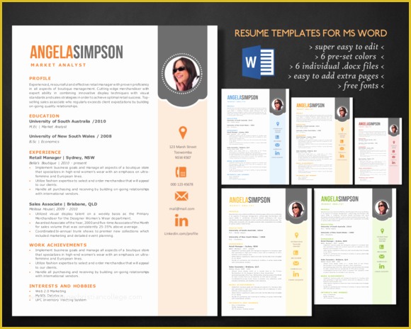 Free Stylish Resume Templates Of Stylish Word Photo Resume Templates Resume Templates On