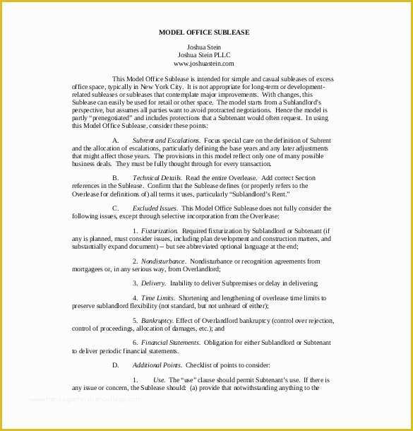Free Sublease Agreement Template Word Of 10 Sublease Agreement Templates Word Pdf Pages