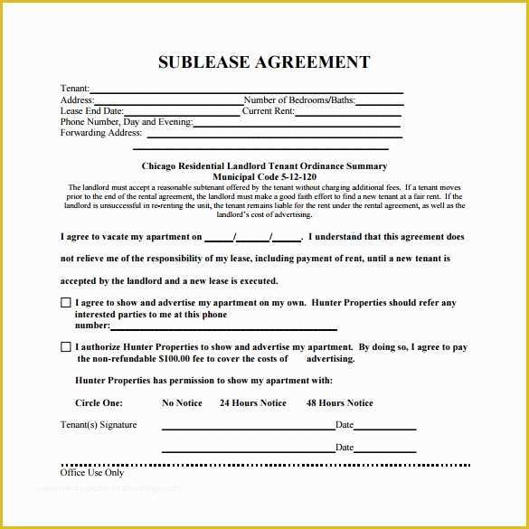 Free Sublease Agreement Template Word Of 23 Sample Free Sublease Agreement Templates to Download