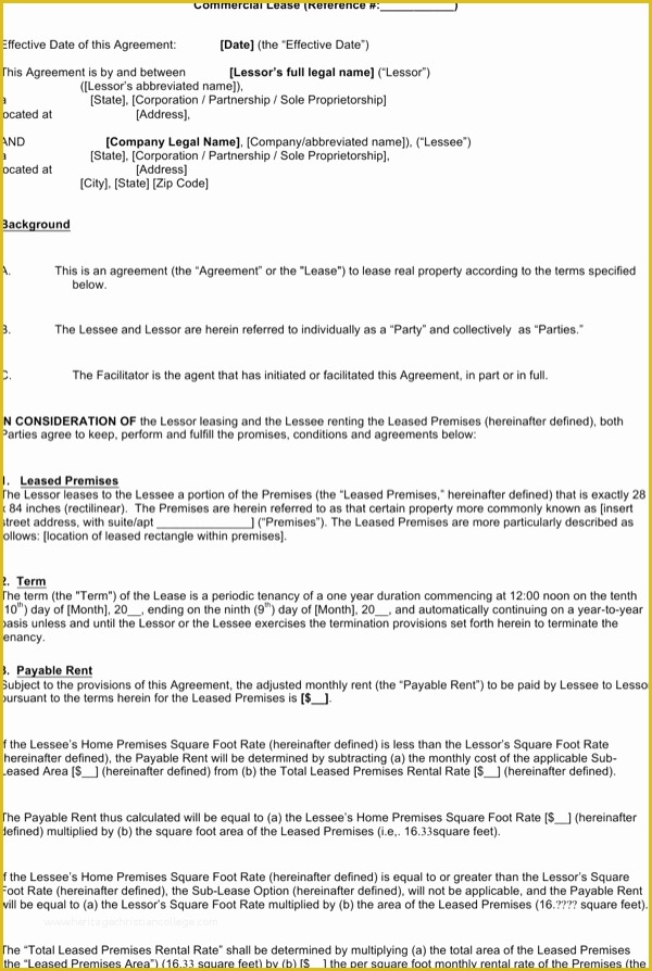 Free Sublease Agreement Template Word Of Download Sublease Mercial Rental Agreement Free Word