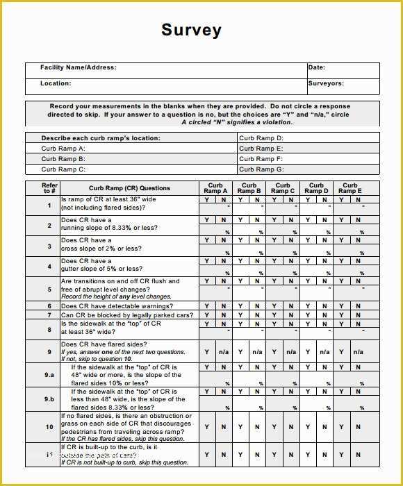 Free Survey Template Word Of 7 Blank Survey Samples
