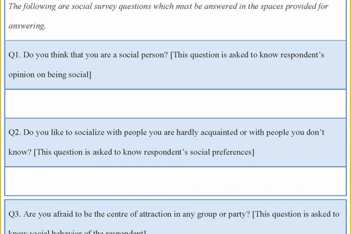 Free Survey Template Word Of Survey Template Word