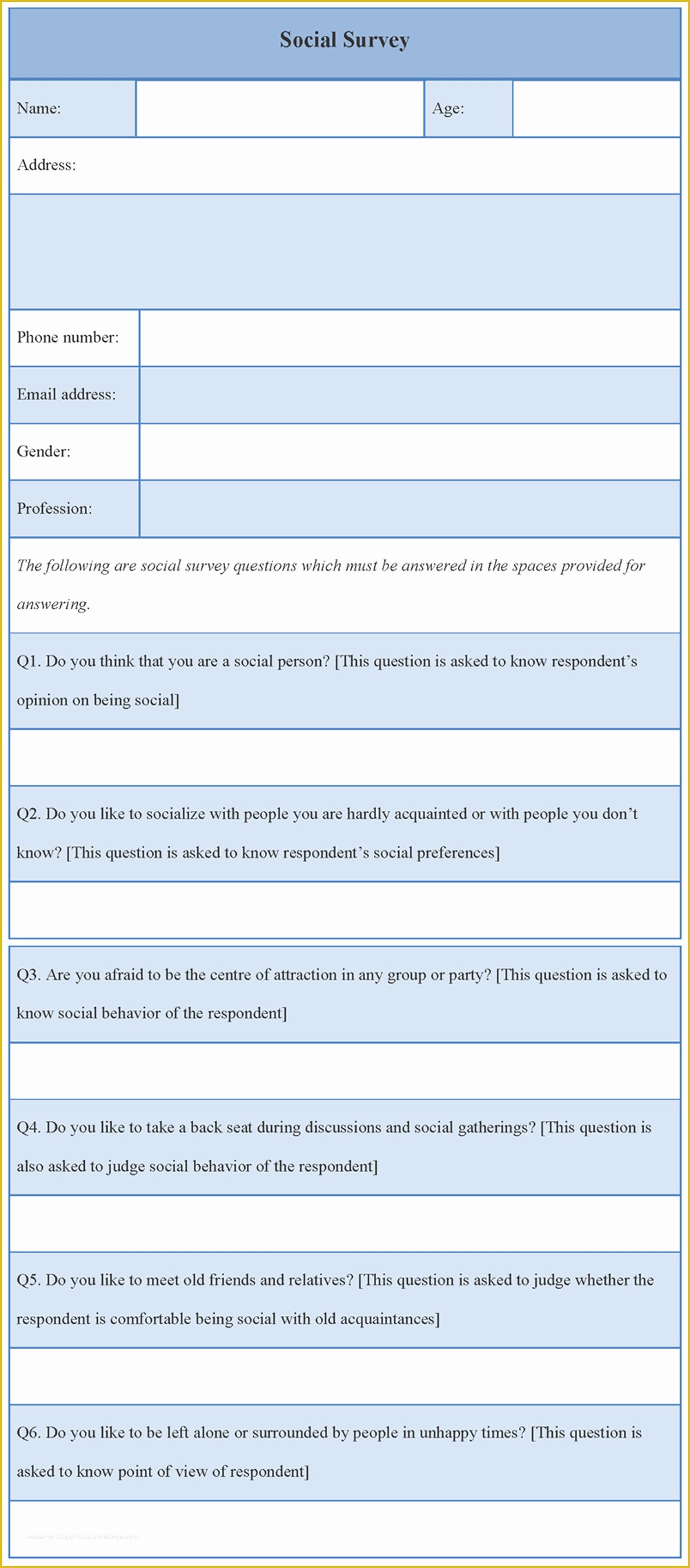 Free Survey Template Word Of Survey Template Word