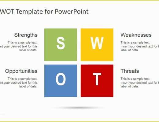 Free Swot Chart Template Of Flat Swot Analysis Design for Powerpoint Slidemodel