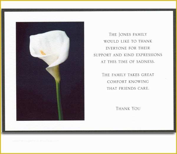 Free Sympathy Thank You Card Templates Of 6 Bereavement Thank You Cards Free Sample Example