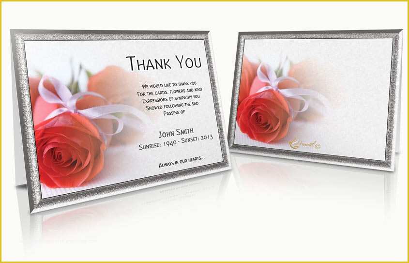 Free Sympathy Thank You Card Templates Of 7 Best Of Printable Bereavement Cards Funeral Cards