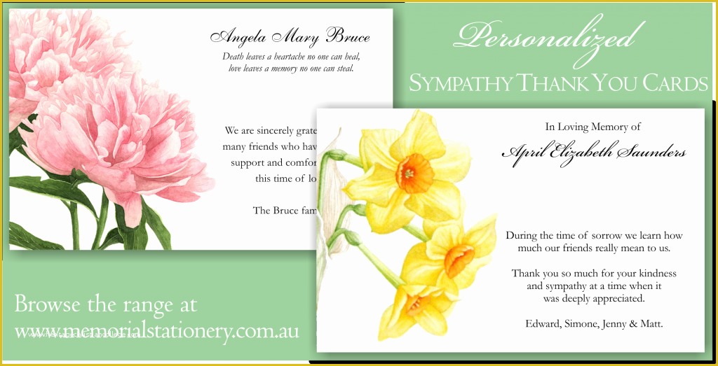 Free Sympathy Thank You Card Templates Of Floral Thank You Cards