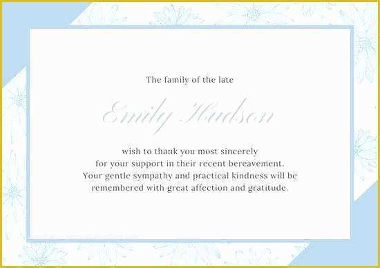 Free Sympathy Thank You Card Templates Of Funeral Cards Designs Sympathy Thank You Card Template
