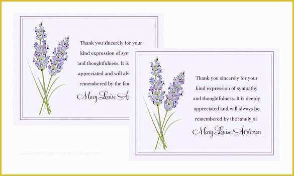 Free Sympathy Thank You Card Templates Of How to Write Thank You Cards for Funeral