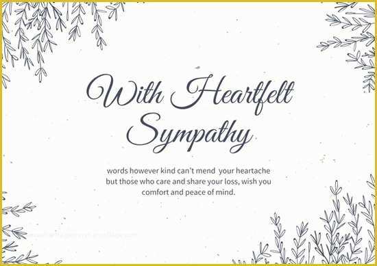 Free Sympathy Thank You Card Templates Of Sympathy Card Template Invitation Template