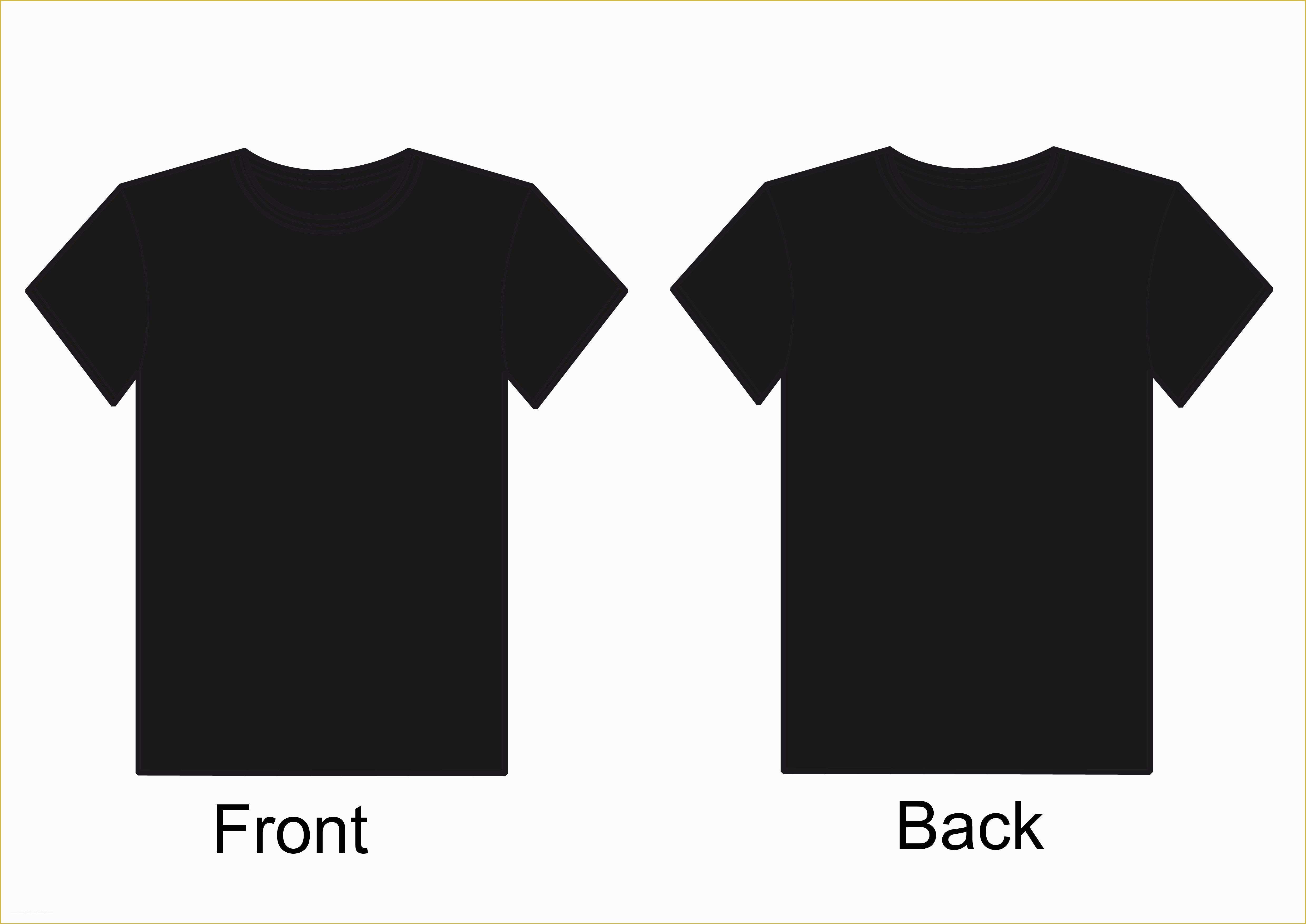 T Shirt Front And Back Template Printable Template