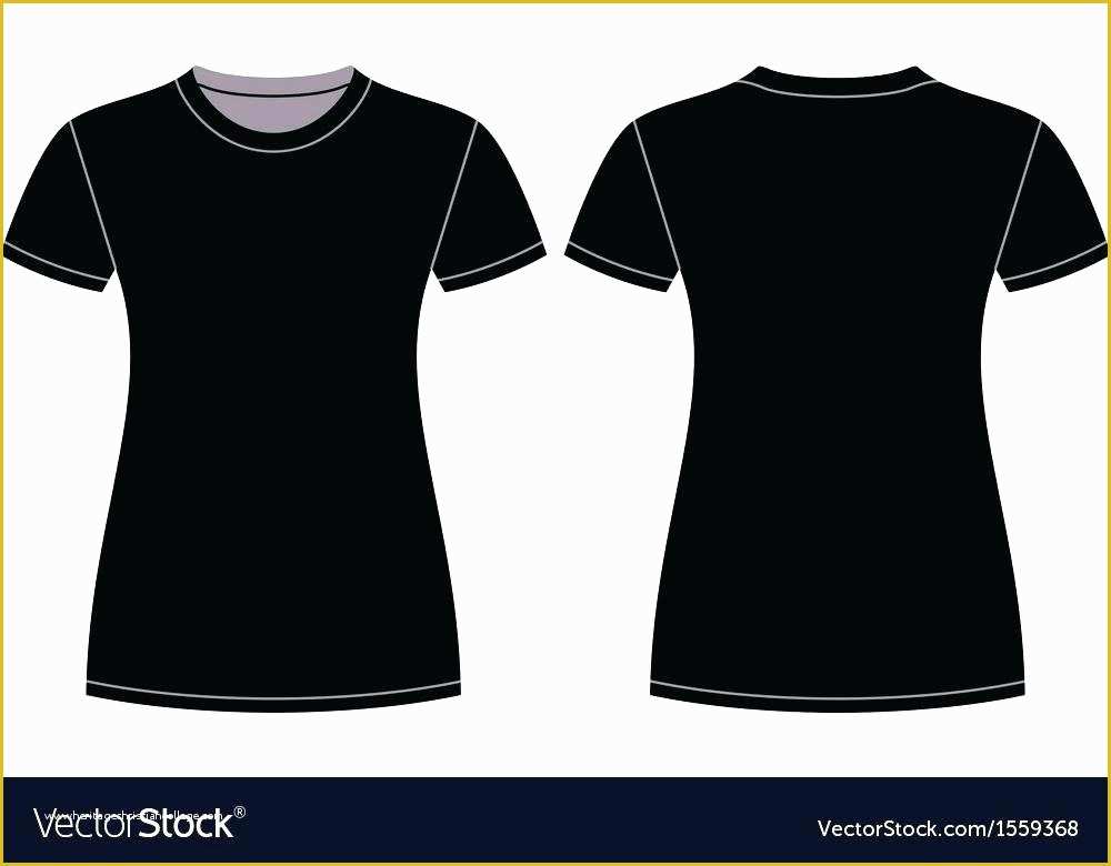 Free T Shirt Design Template Of Women Black T Shirt Design Template Tee Front and Back