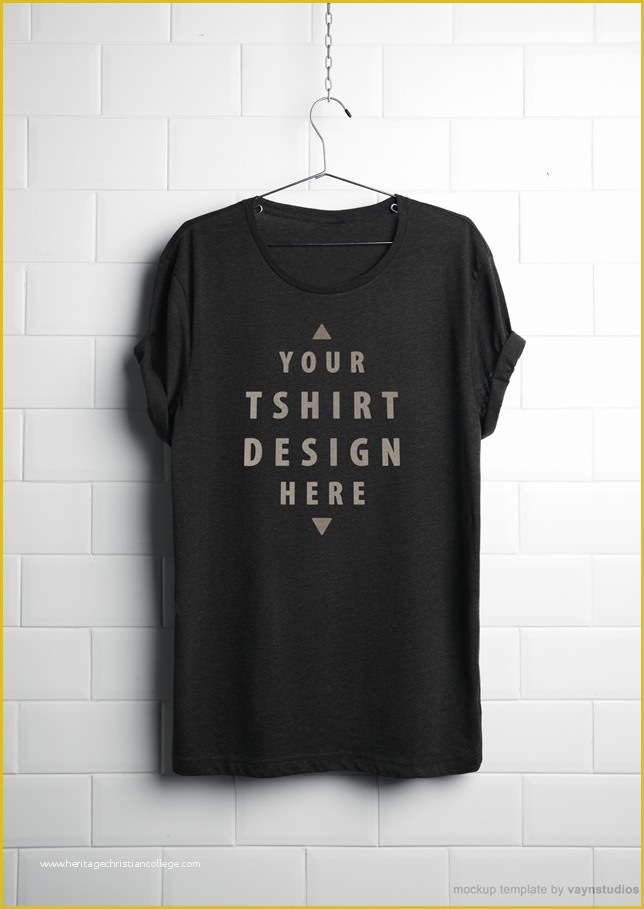 Free T Shirt Mockup Template Of Free Realistic Hanging T Shirt Mockup Psd On Behance