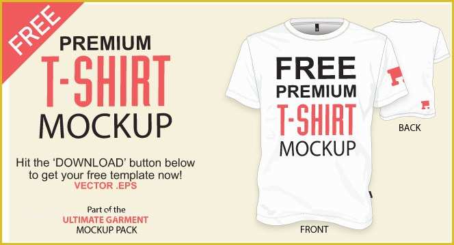 Free T Shirt Mockup Template Of Free T Shirt Template Vector Mockup Vector File