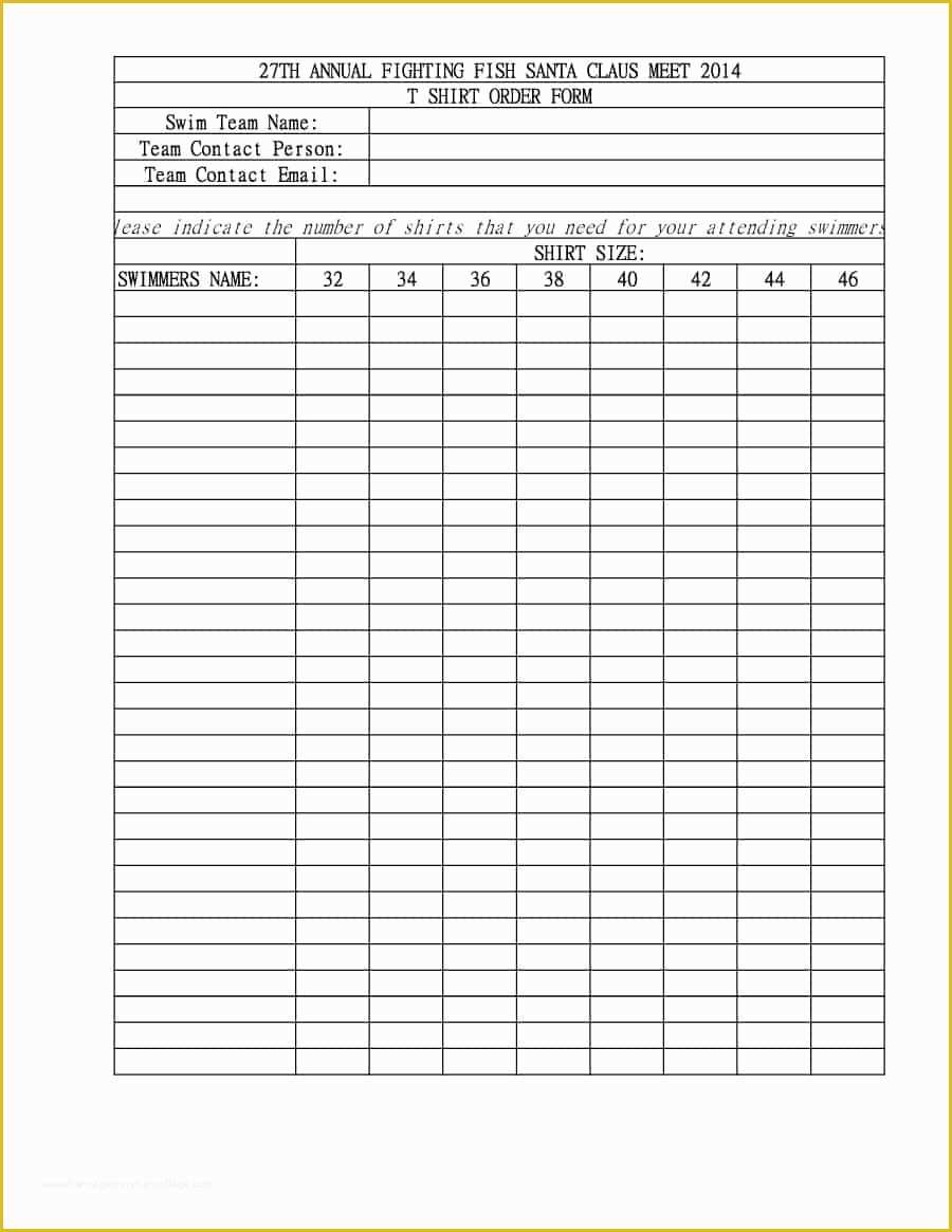 55 Free T Shirt Order Form Template Heritagechristiancollege