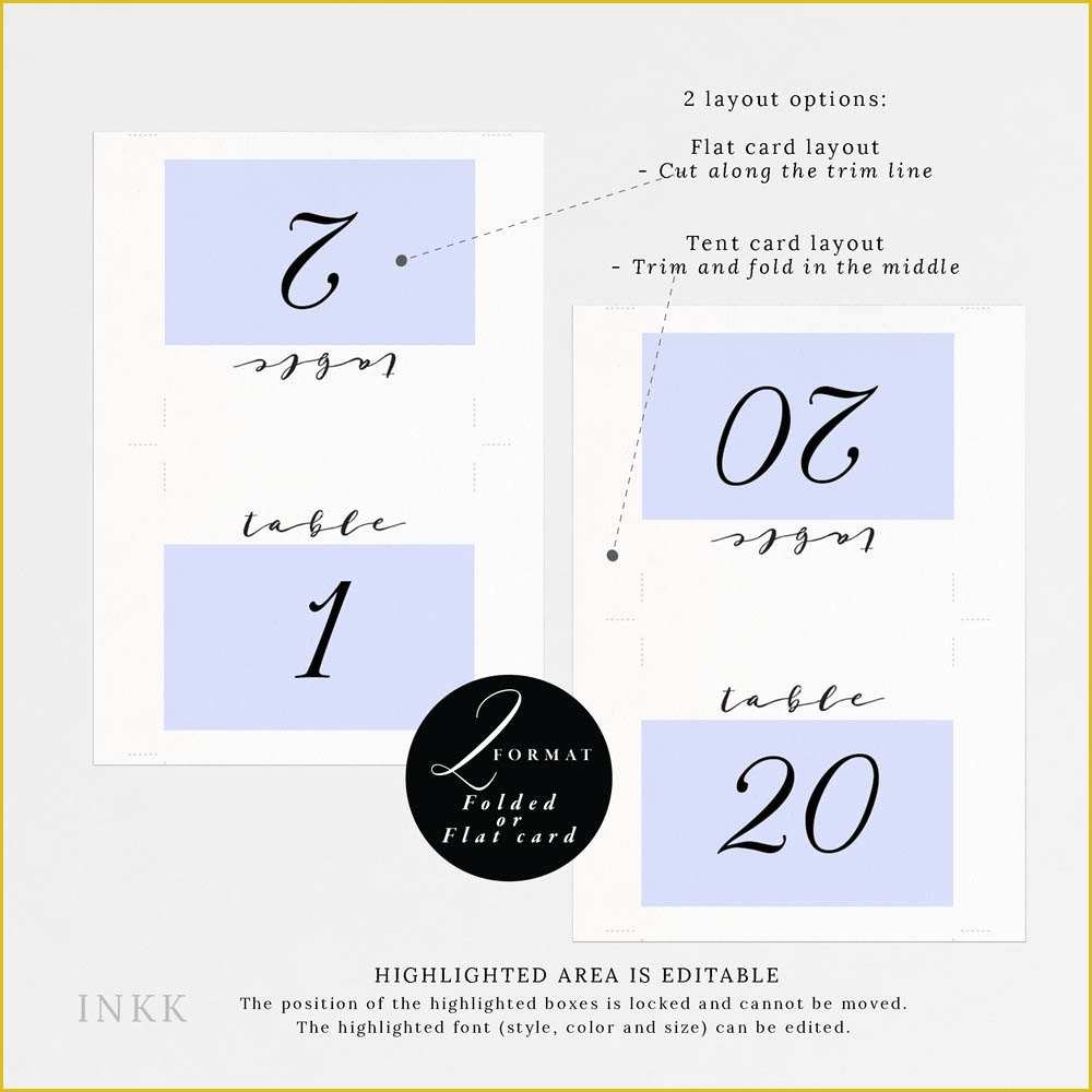 Free Table Tent Template Of Free Printable Table Tent Numbers