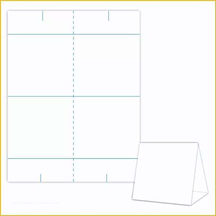 Free Table Tent Template Of Table Tent Design Template Blank Table Tent White