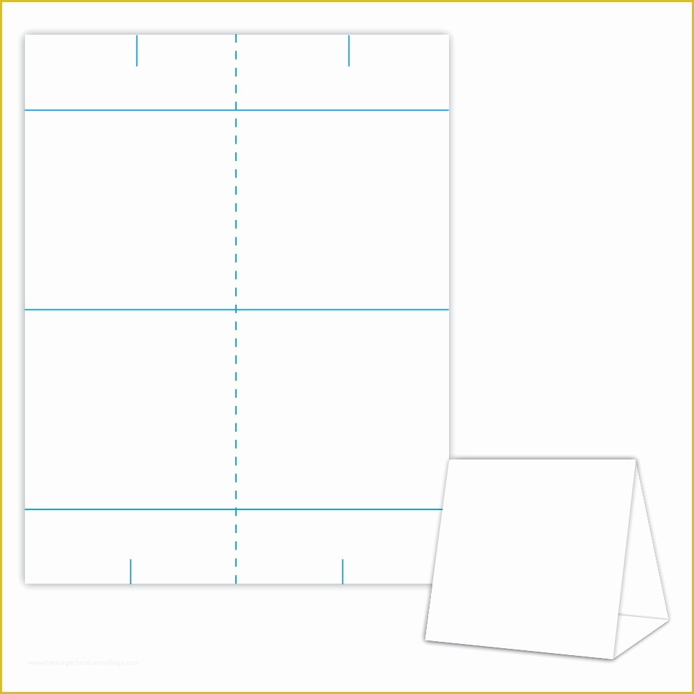 Free Table Tent Template Of Table Tent Design Template Blank Table Tent White