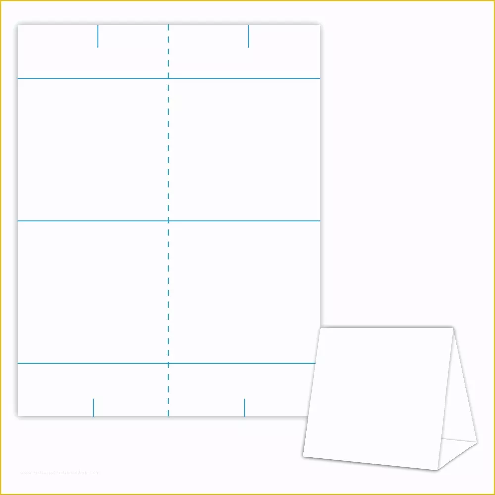 Free Table Tent Template Of Table Tent Design Template Blank Table Tent White