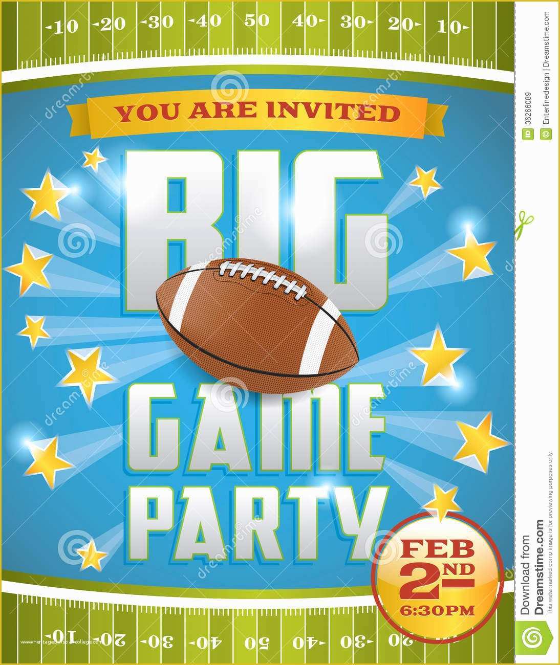 Free Tailgate Party Flyer Template Of American Football Party Flyer Royalty Free Stock
