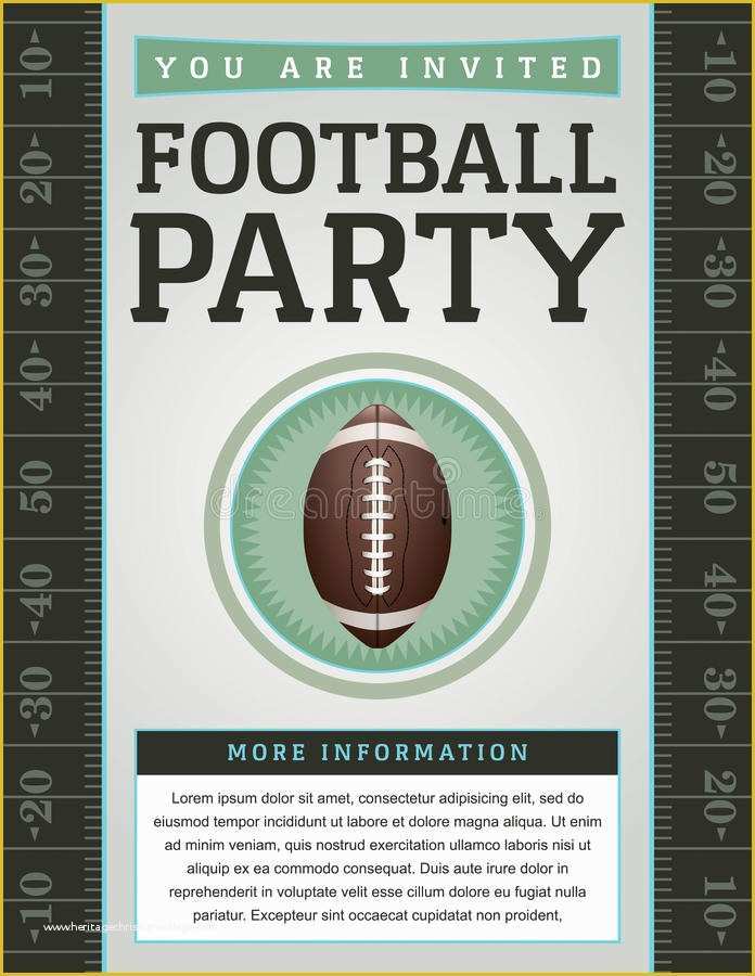 Free Tailgate Party Flyer Template Of American Football Party Flyer Stock Vector Illustration