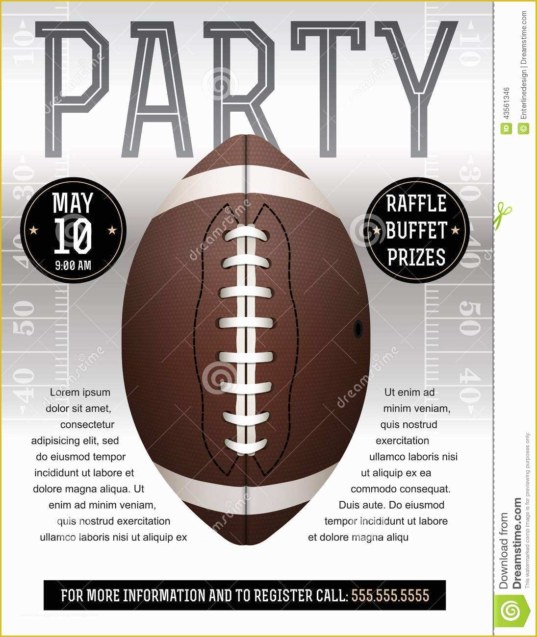 Free Tailgate Party Flyer Template Of American Football Party Flyer Stock Vector Illustration
