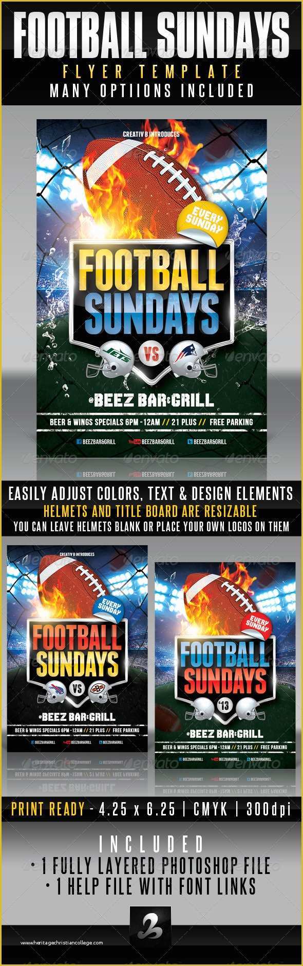 Free Tailgate Party Flyer Template Of Football Sundays Flyer Template