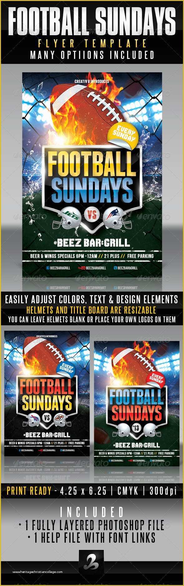 Free Tailgate Party Flyer Template Of Football Sundays Flyer Template