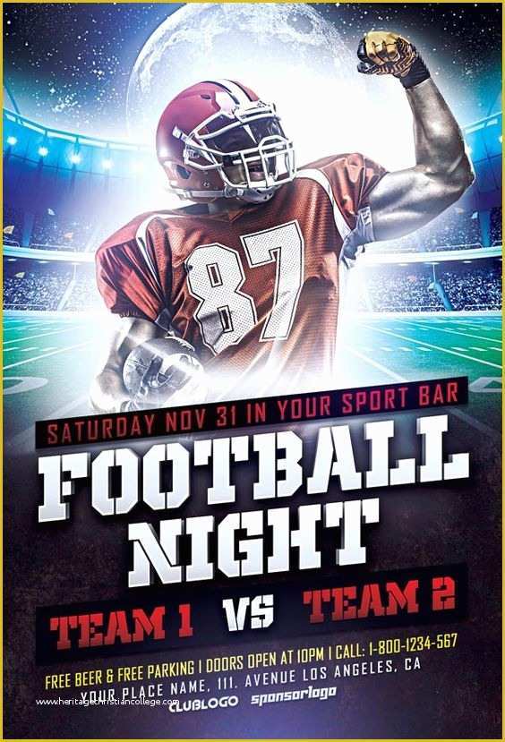 Free Tailgate Party Flyer Template Of Free Football Sports Flyer Template Design
