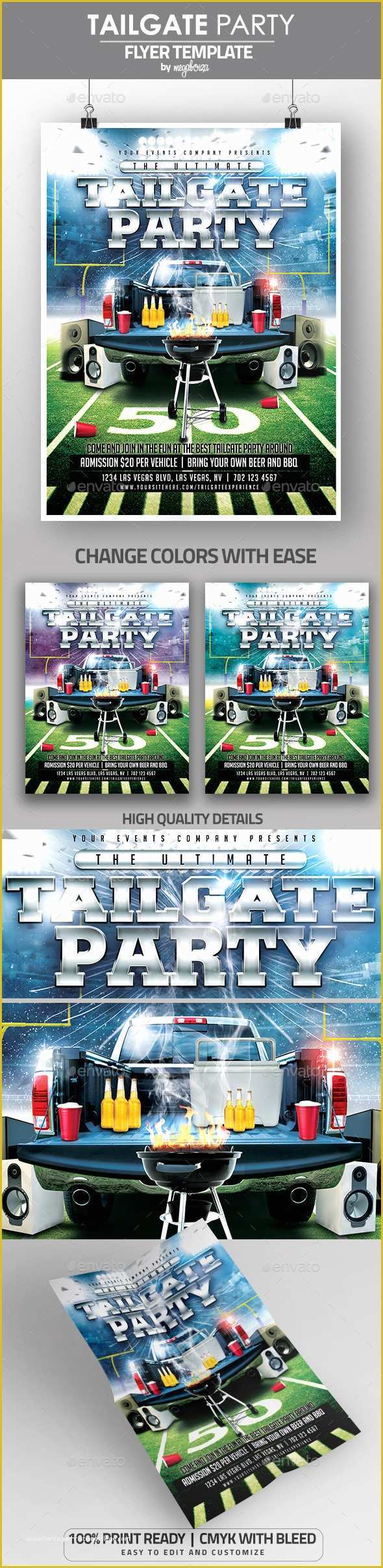 Free Tailgate Party Flyer Template Of Free Tailgate Templates Chreagle